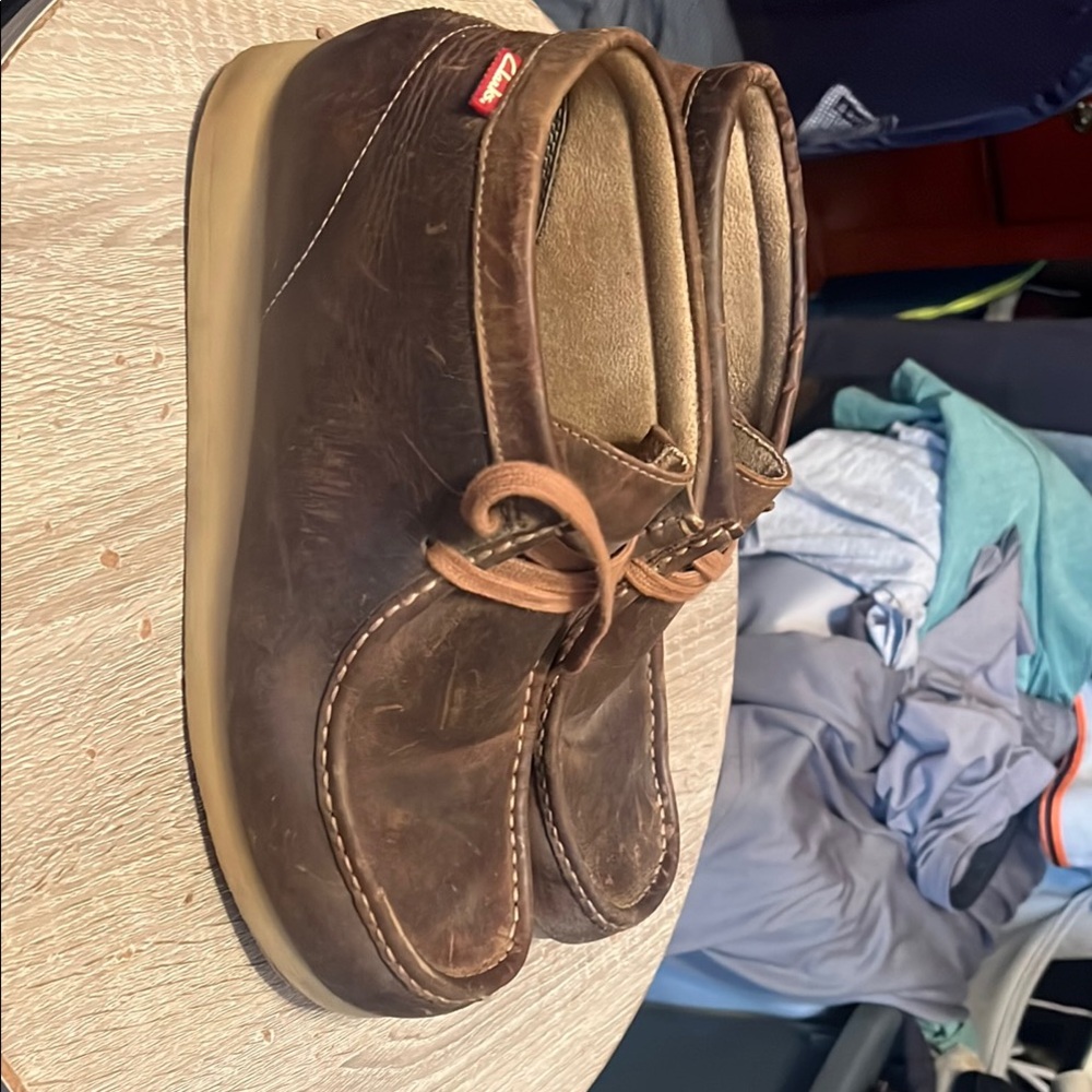 Clarks Men's Brown Leather Shoes